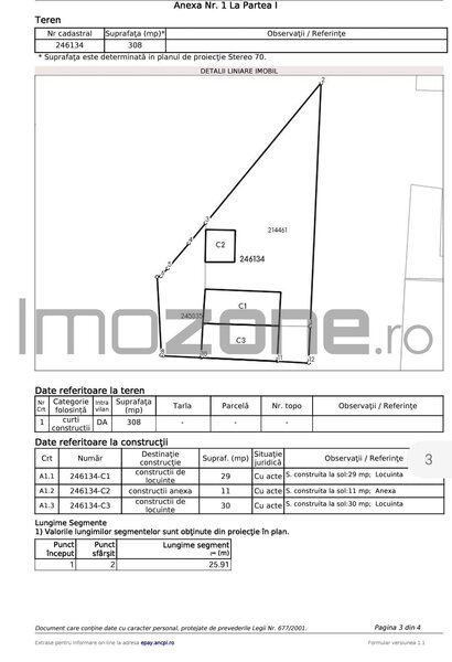 Cotroceni - Razoare, teren 308mp, toate utilitatile, urbanism, comision 0%.